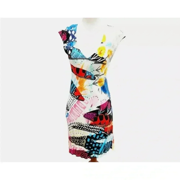 Jams World Dresses & Skirts - Jams World Vintage Sleeveless Dress Cliche Rayon Sundress Size XS Abstract